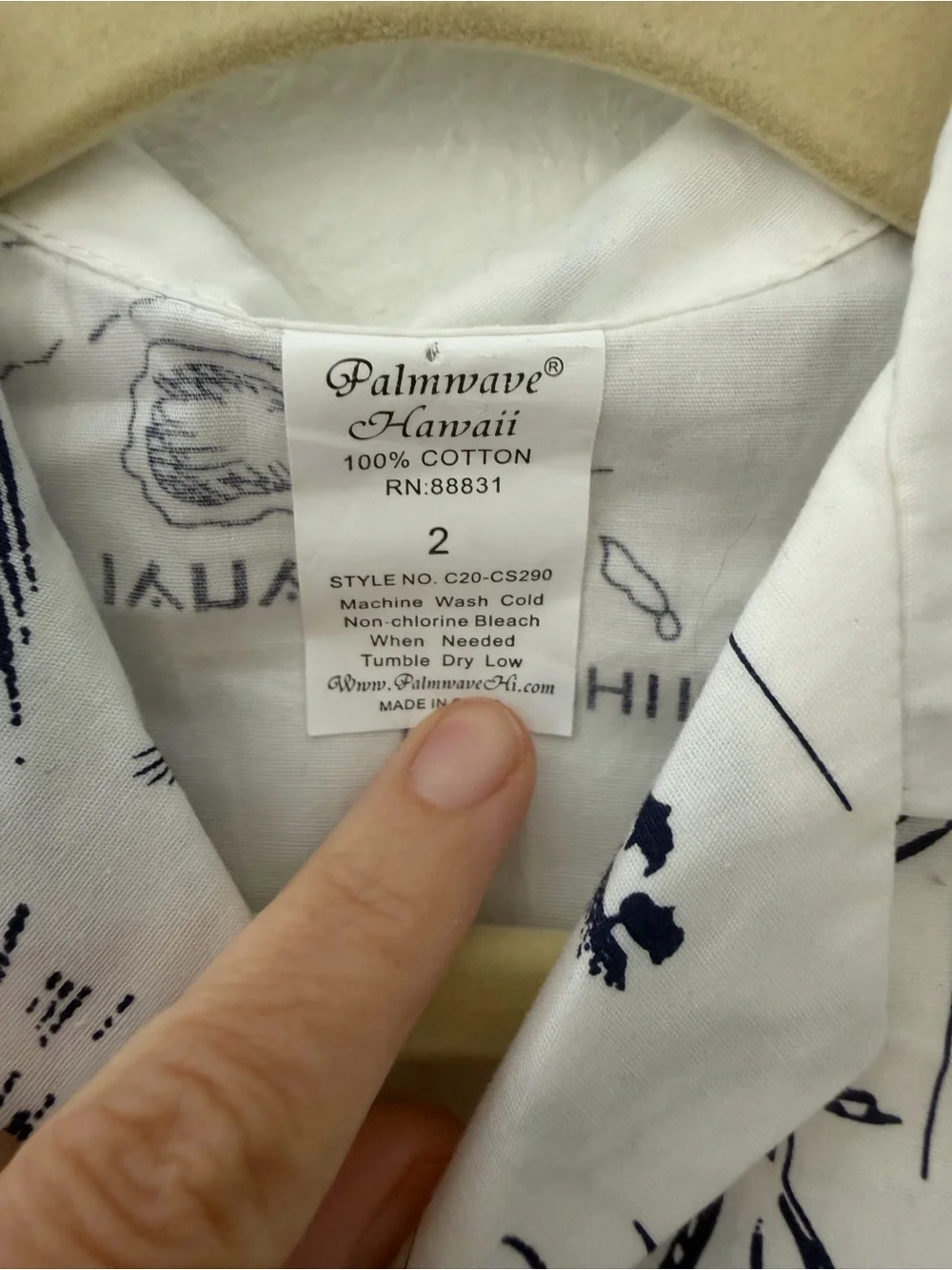 Palmwave Hawaii lightweight white